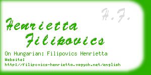 henrietta filipovics business card